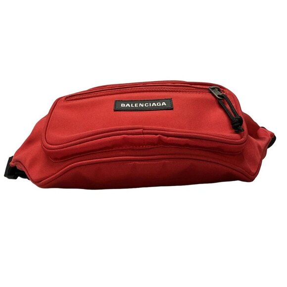 Auth BALENCIAGA Explorer Beltpack 482389 Red Black Nylon Bum Bag - Picture 5 of 16